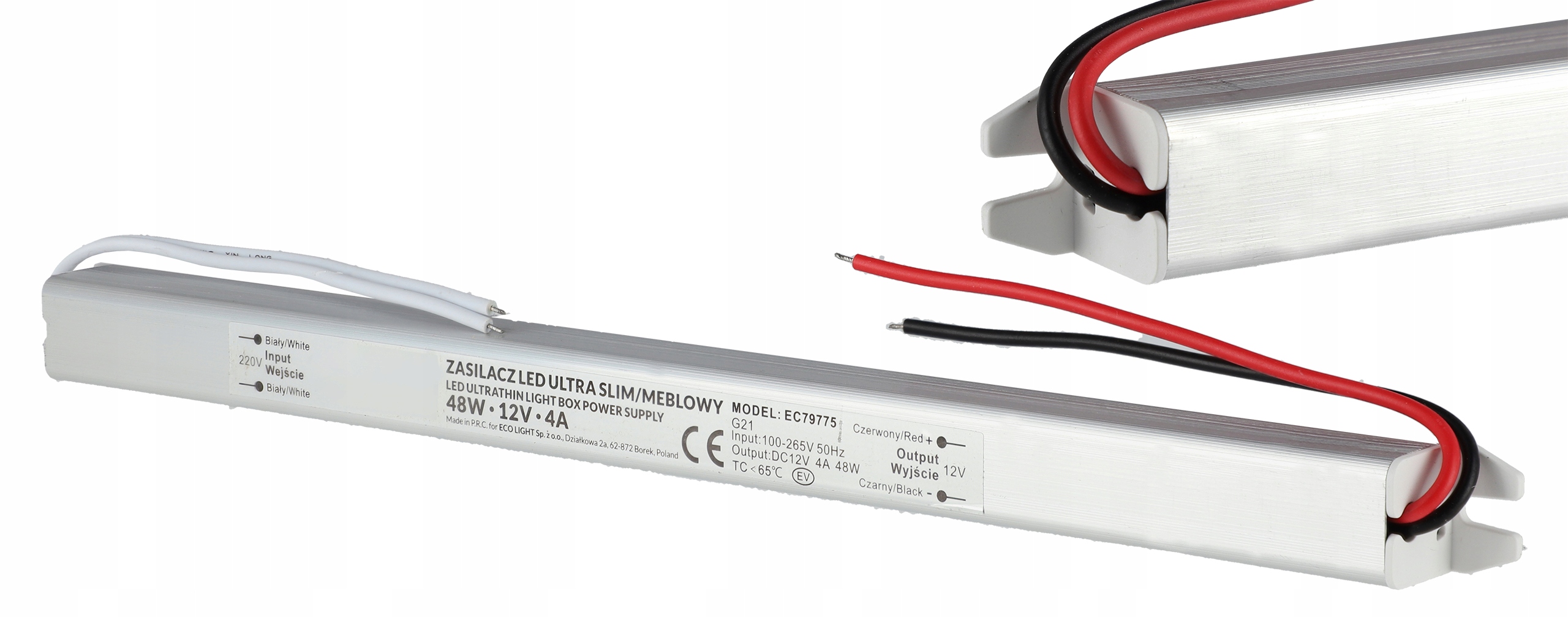 

Zasilacz 12V 48W do taśm Led Ultra Slim modułowy