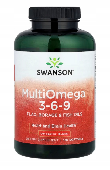 Swanson Multi Omega 3-6-9 Komplex esenciálních mastných kyselin 120 kap