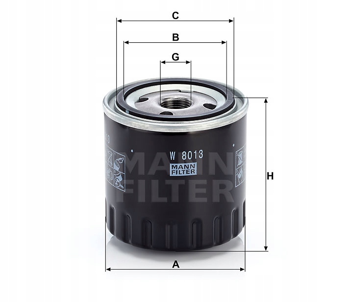 Filtr oleju Mann Filter W 8013 Producent części Mann-Filter