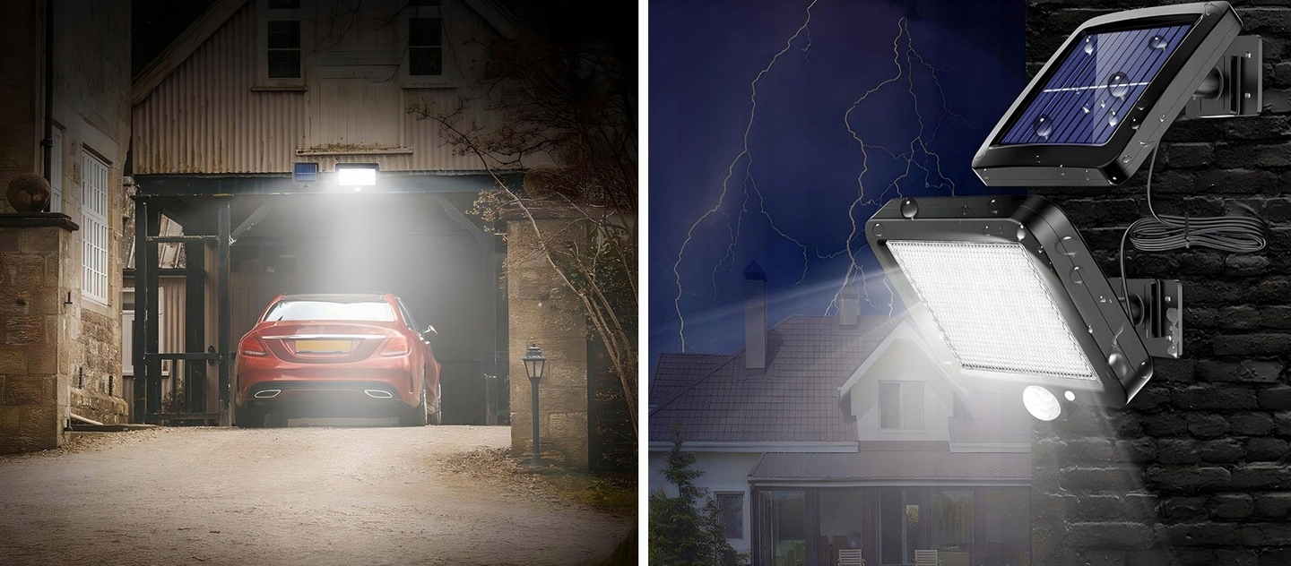 HALOGEN LAMPA LED SOLARNA PANEL Z CZUJNIKIEM RUCHU Stopień ochrony IP IP65