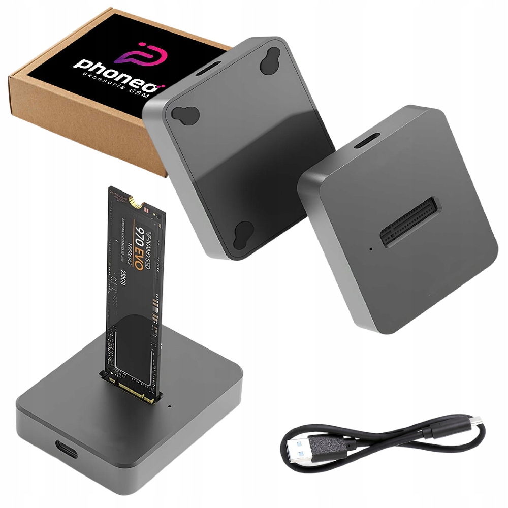 Stacja Dokująca Dysków Ssd M.2 2W1 Sata/pcie Ngff/nvme Usb Typ C 3.1 10GB/S