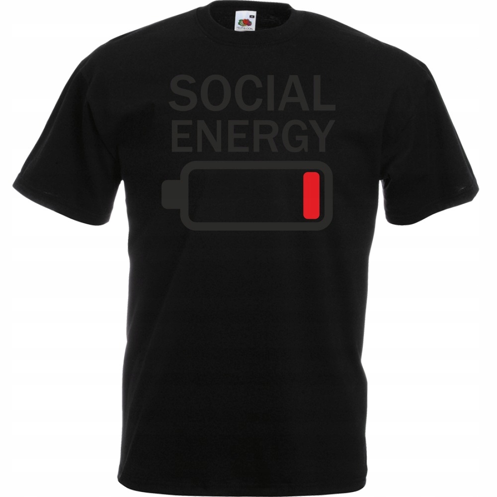 

Koszulka zabawna social energy S czarna
