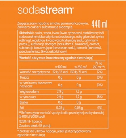 SYROP MIRINDA SODASTREAM 440ml Kod producenta 5904484961404