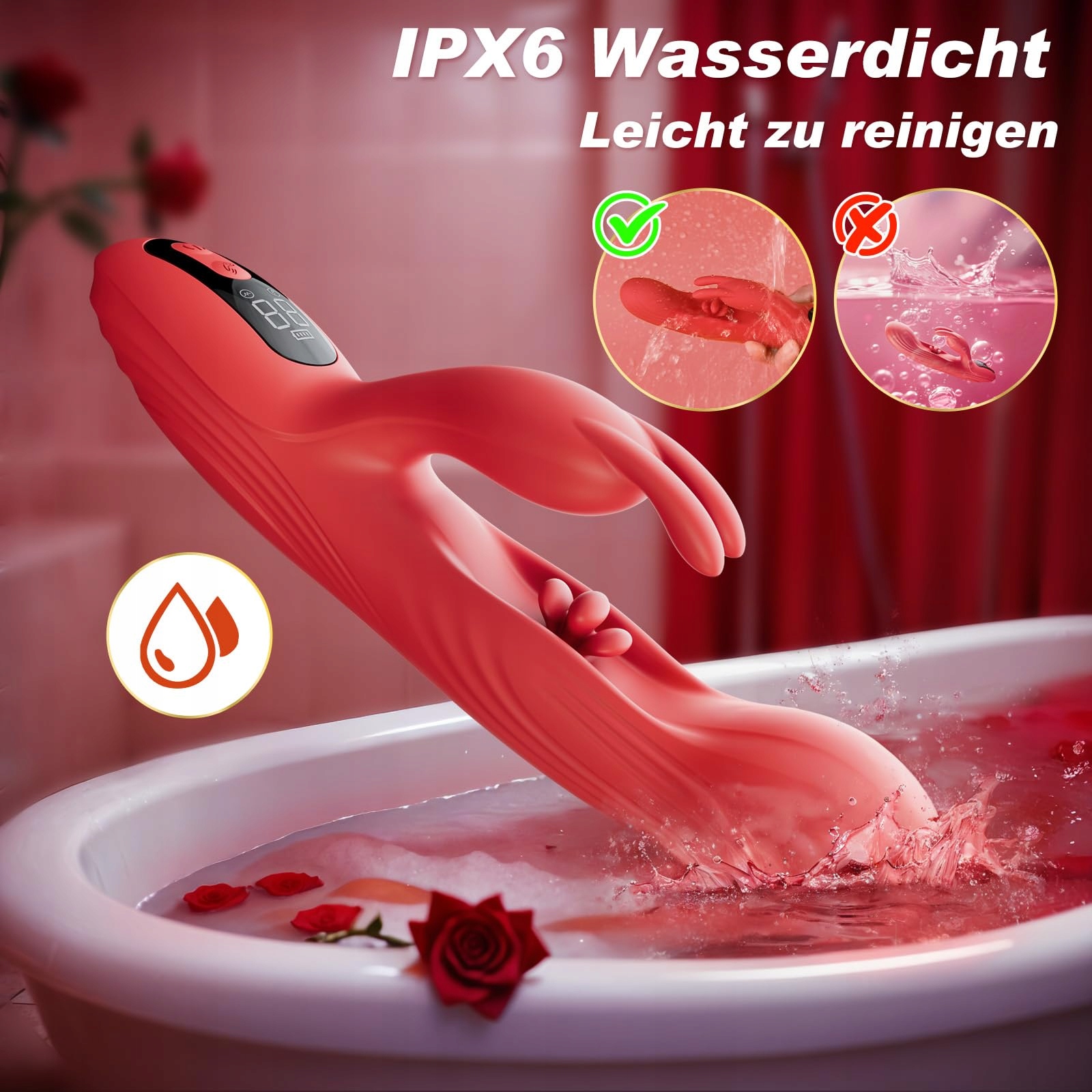 DILDO VIBRATOR Dla Kobiet Stymulator G Punktu 9 Trybów Wibracji i Pulsacji — miniatura 8