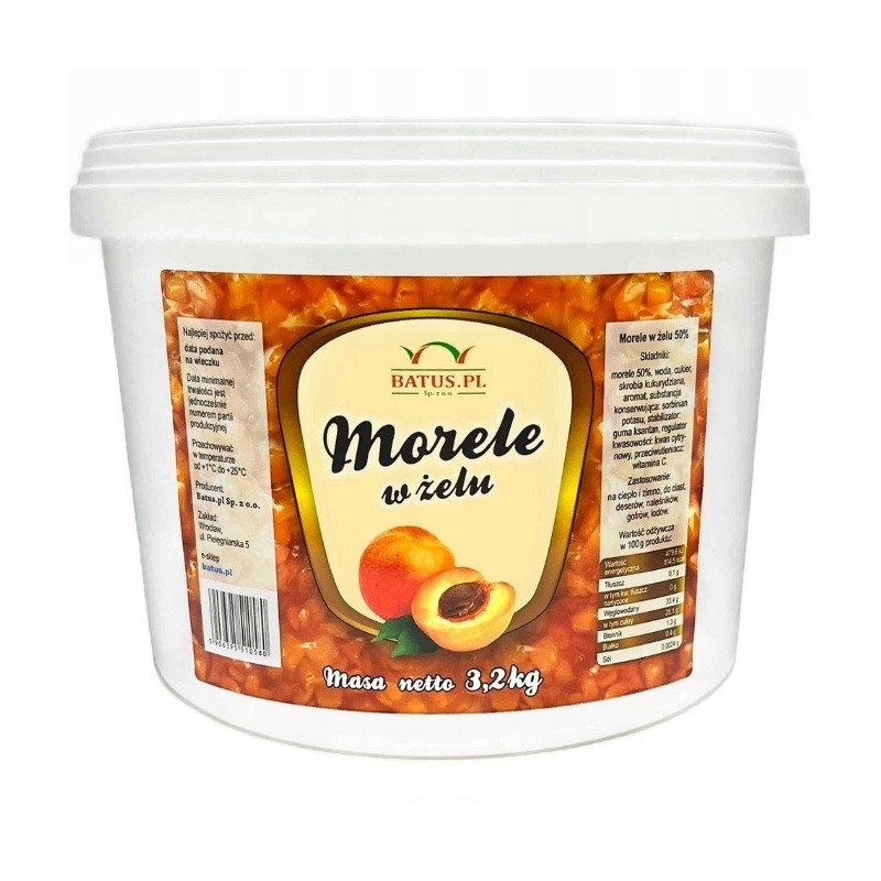 Levně Meruňková fruželina Ovoce v gelu 50% Meruňka 3,2 kg