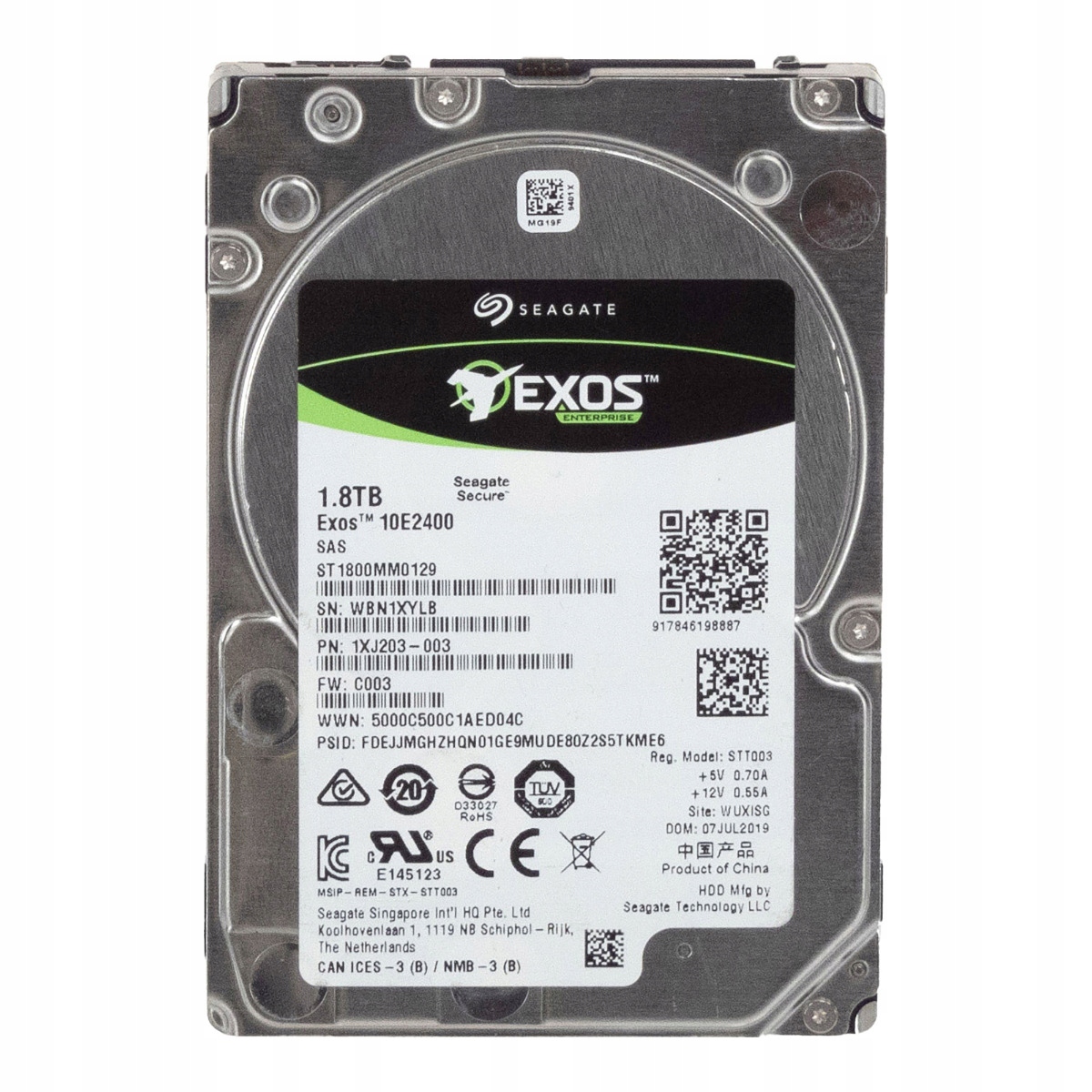 Seagate Exos 10E2400 1.8TB 10K 256MB SAS-3 2.5'' ST1800MM0129