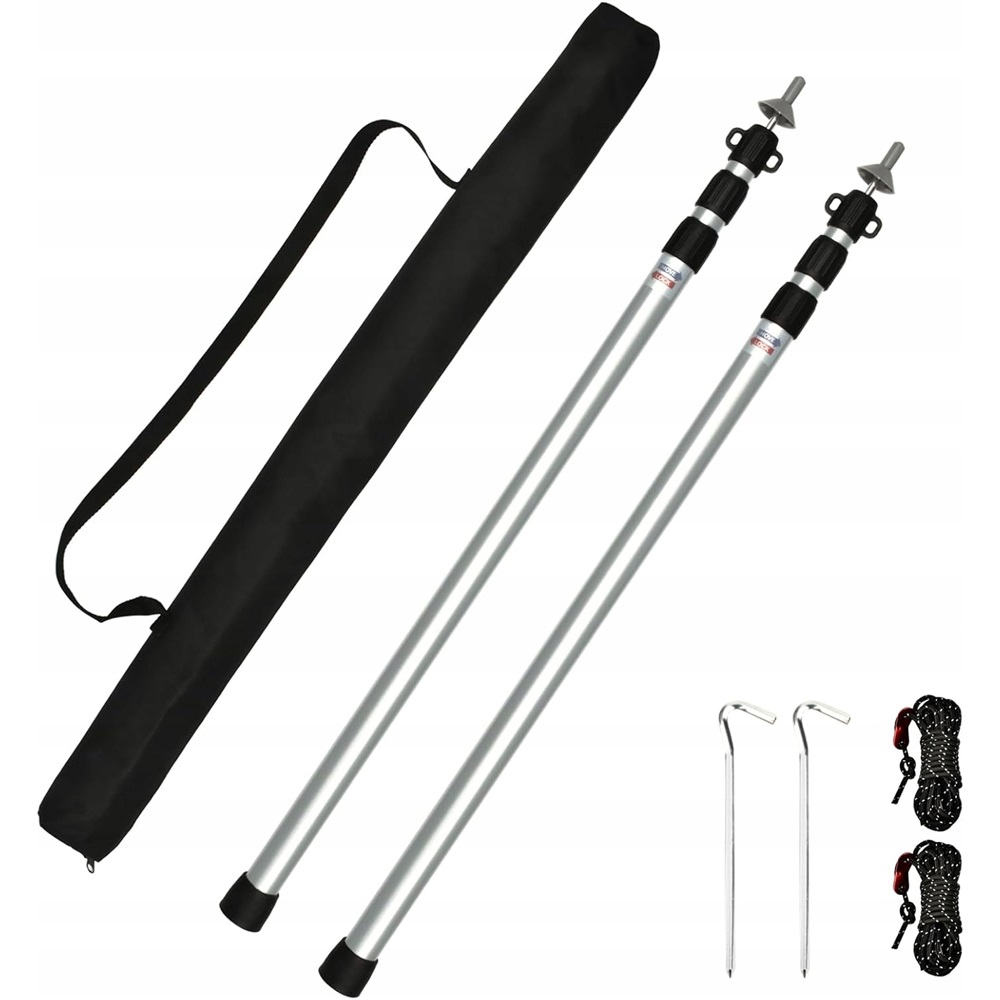 Teleskopické Stanové Hole 90-230 CM Hliníkové, 2 Kusy, Odolné