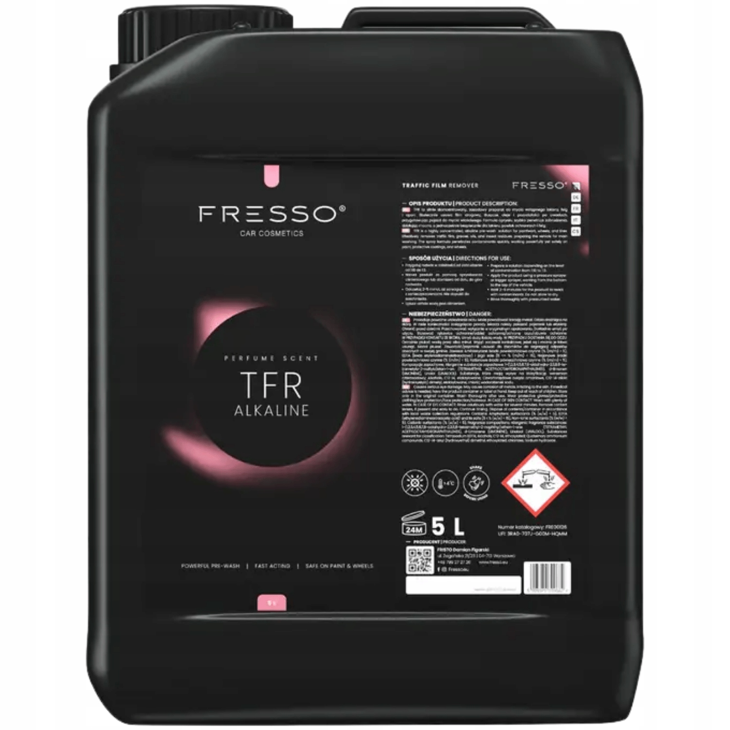 Fresso Tfr Alkaline 5L Silny koncentrat do mycia wstępnego auta