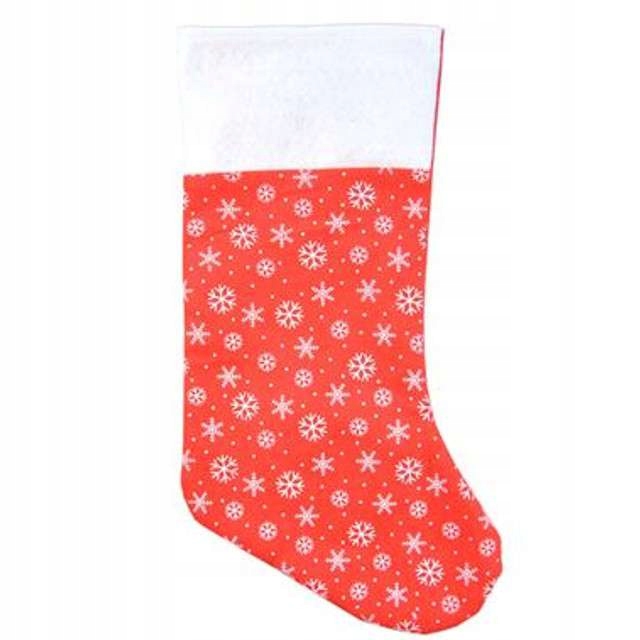 

skarpeta świąteczna Śnieżynki płatki śniegu 42 cm