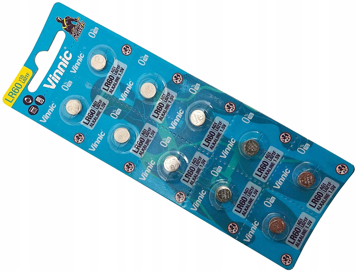 

10x Bateria Alkaliczna Vinnic AG1 G1 L621 LR60 621