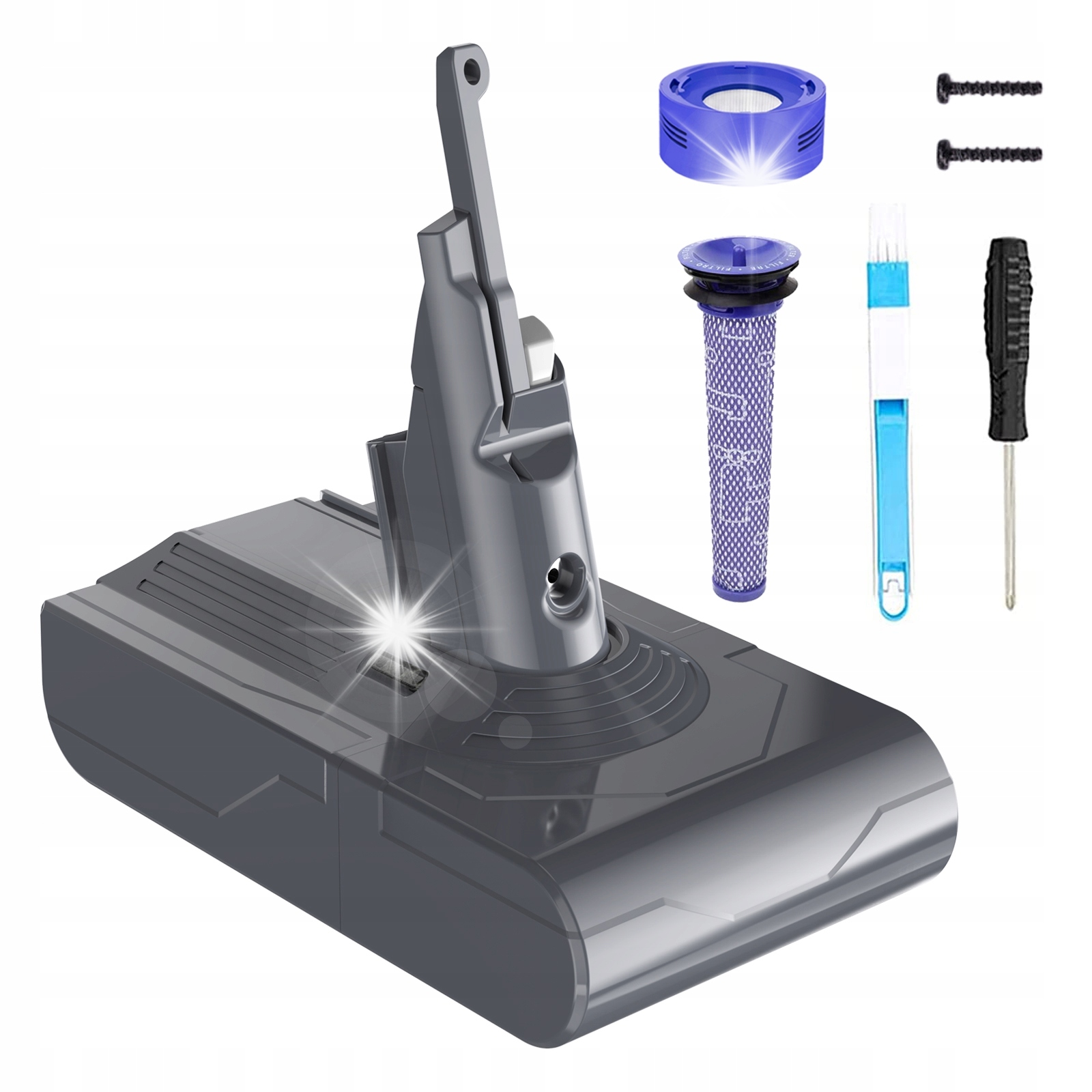 Baterie 21.6 V 4600 mAh pro Dyson V8 SV10 filtry sada