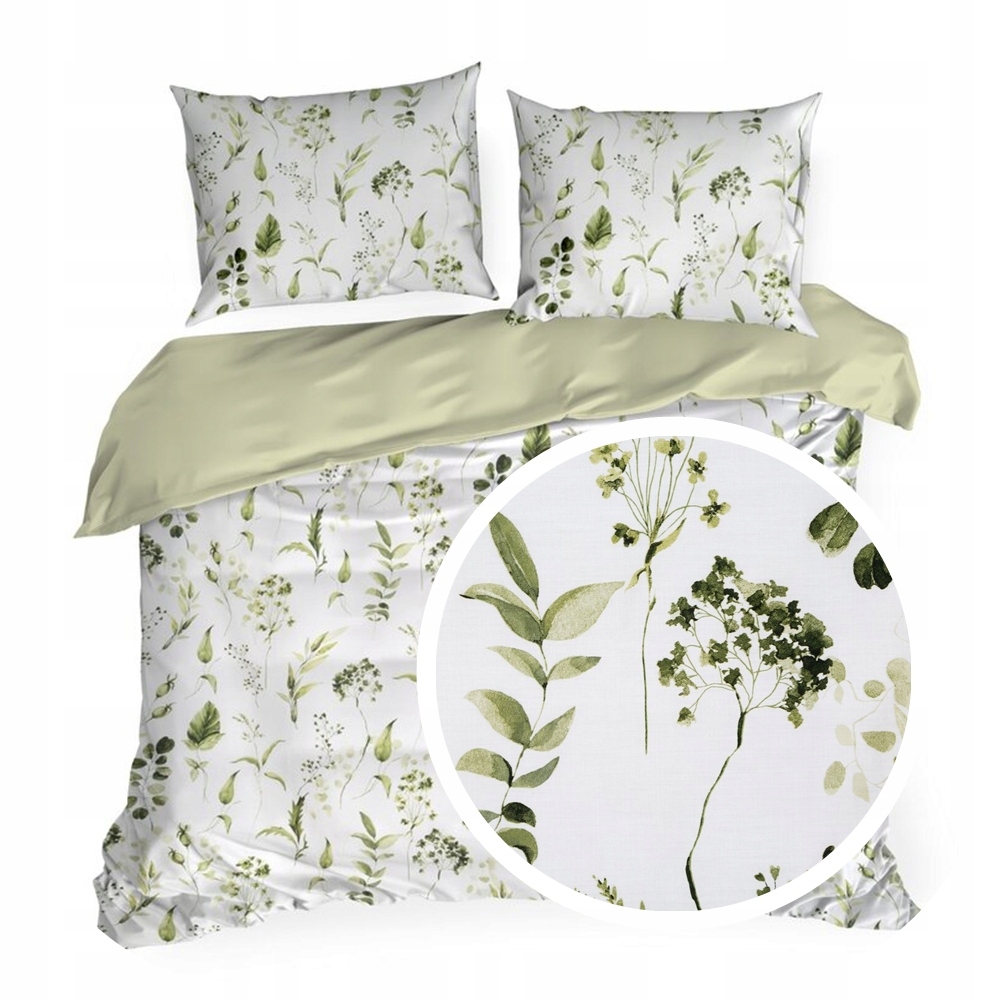 Komplet Pościeli Satynowej SPRING105 220X200 Oliwkowy