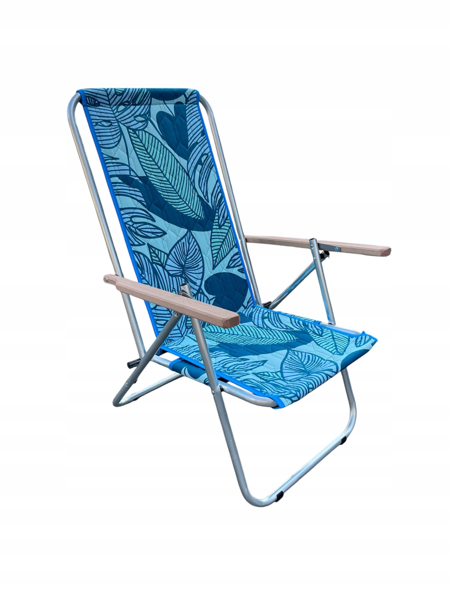 Leżak Plażowy Ogrodowy, Krzesło Turystyczne 150 kg