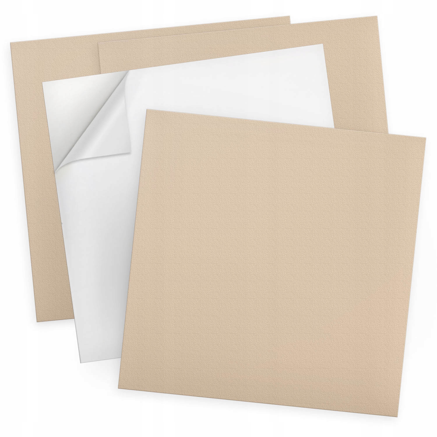 Sada samolepících vinylových panelů Béžová barva 4 ks 50x50 cm