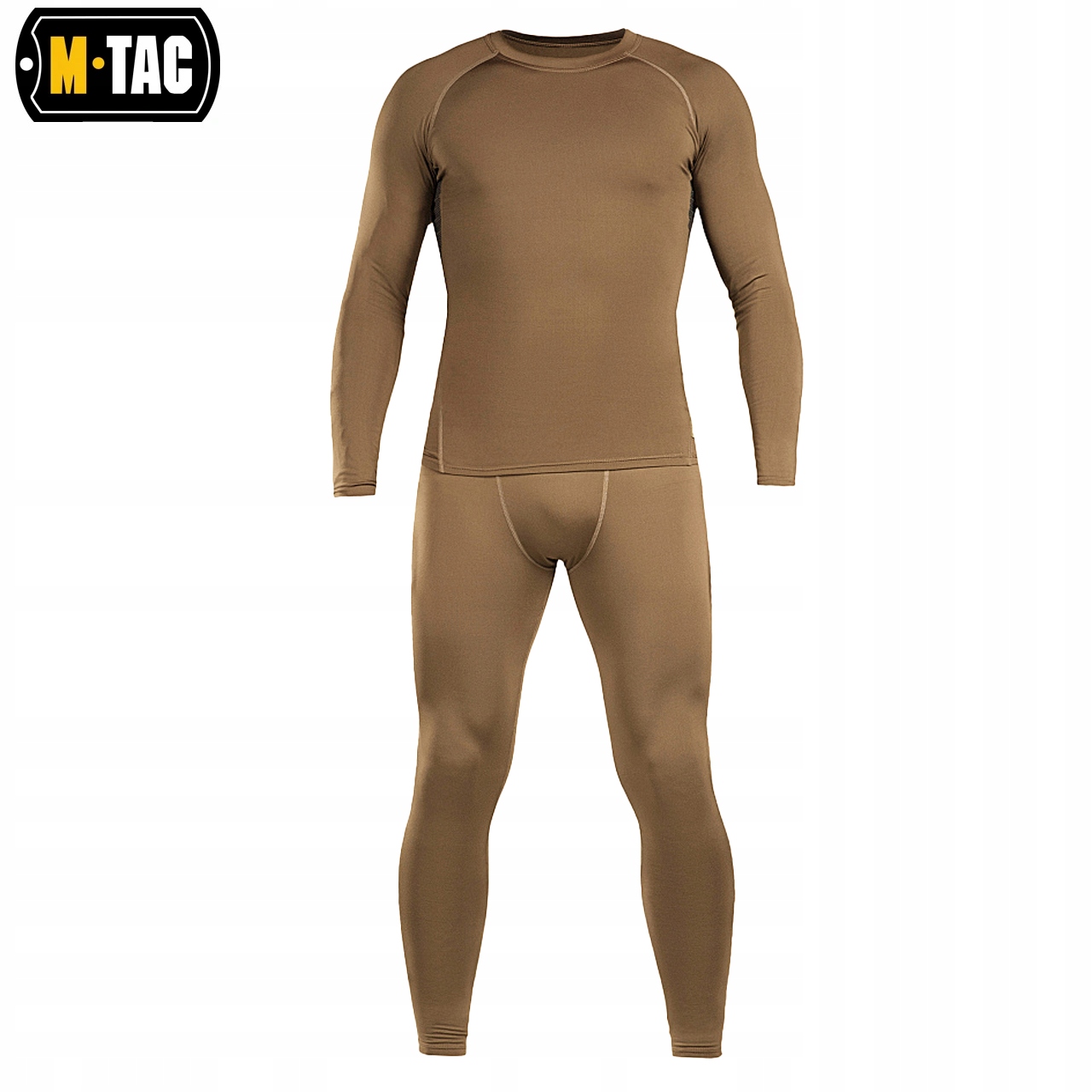 BIELIZNA TERMOAKTYWNA KOSZULKA SPODNIE THERMOLINE M-TAC COYOTE L Rozmiar L