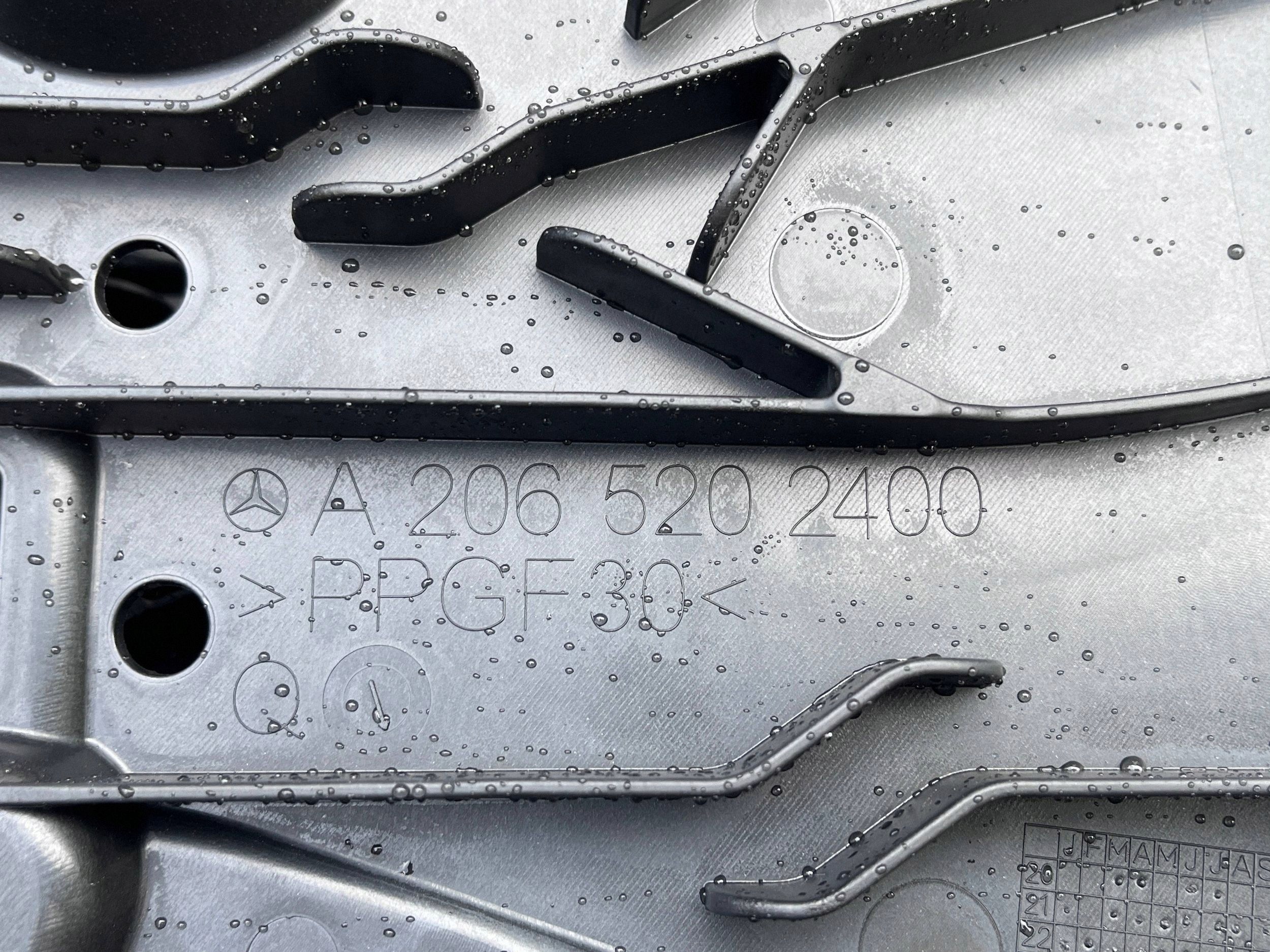 MERCEDES "C" W206 cover below bumper front front right left