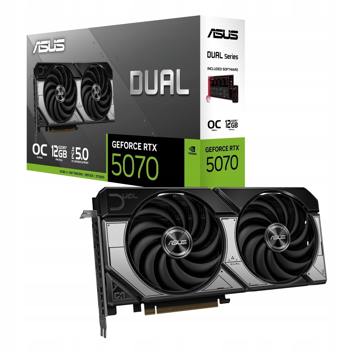 Asus Karta graficzna GeForce Rtx 5070 Dual 12GB GDDR7 192BIT HDMI/3DP