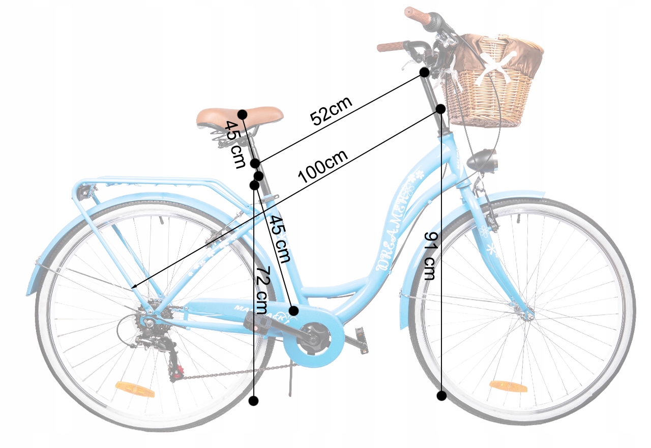 28'' ЖІНОЧИЙ МІСЬКИЙ ВЕЛОСИПЕД 6 передач SHIMANO BASKET EAN (GTIN) 5901924235828