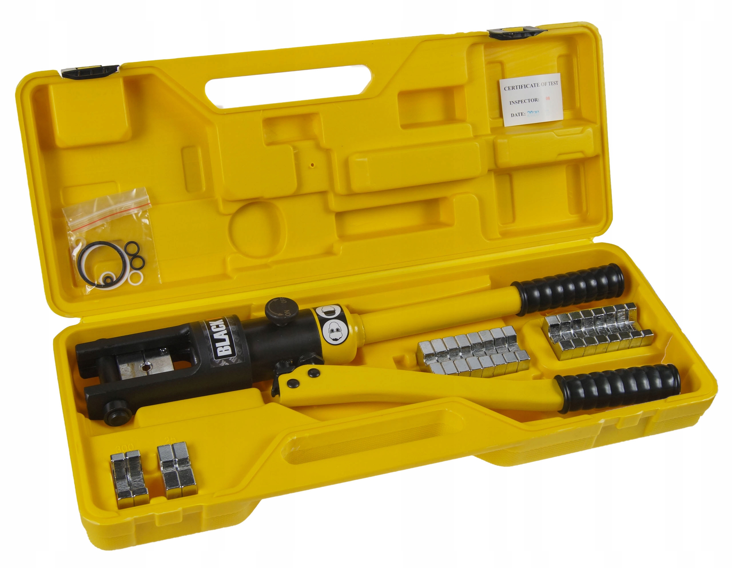 ZACISKARKA PRASKA DO KABLI 25-300mm 18T HYDRAULICZNA KOŃCÓWEK + MATRYCE Marka Black