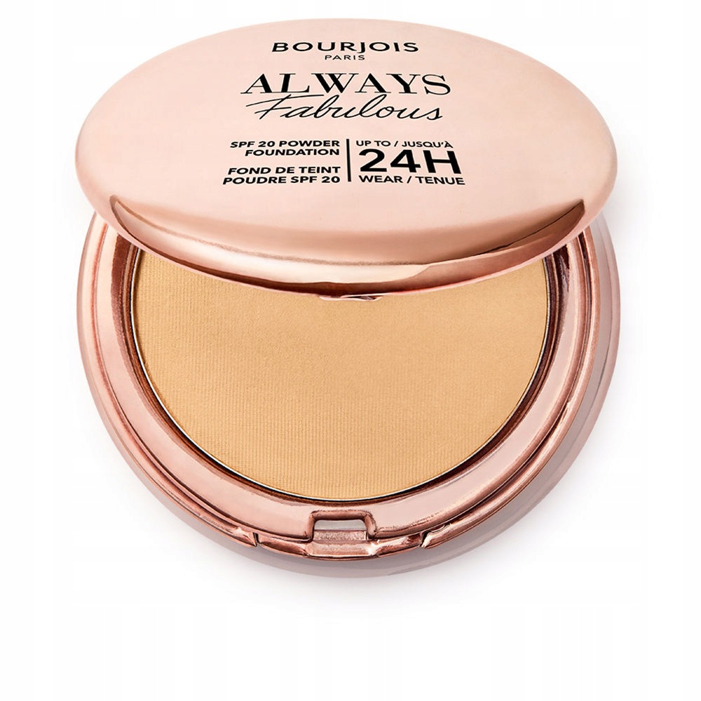 Bourjois Always Fabulous ultralekki puder kryjący z filtrem SPF20 nr 100 Rose Ivory, Pudry