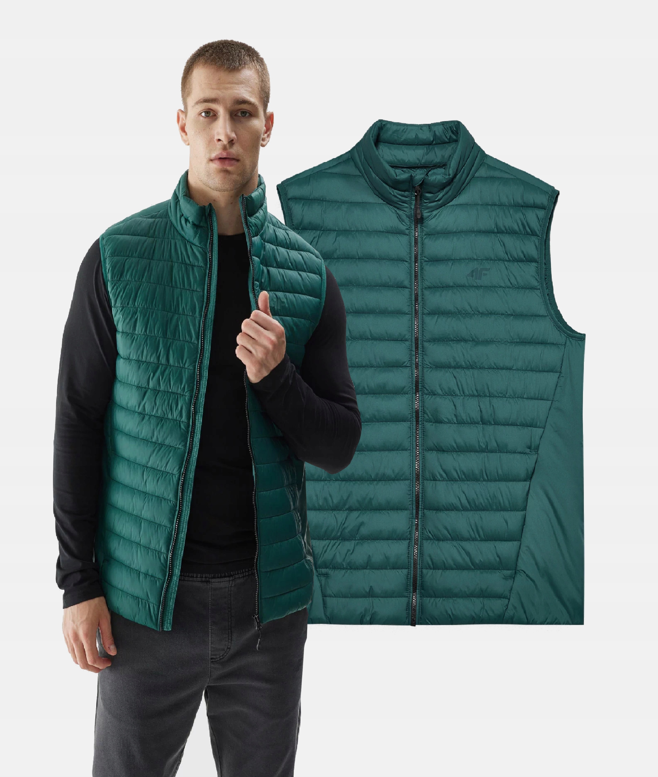 4F Bunda Bez Rukávů Bez Kapuce, Péřová Vesta