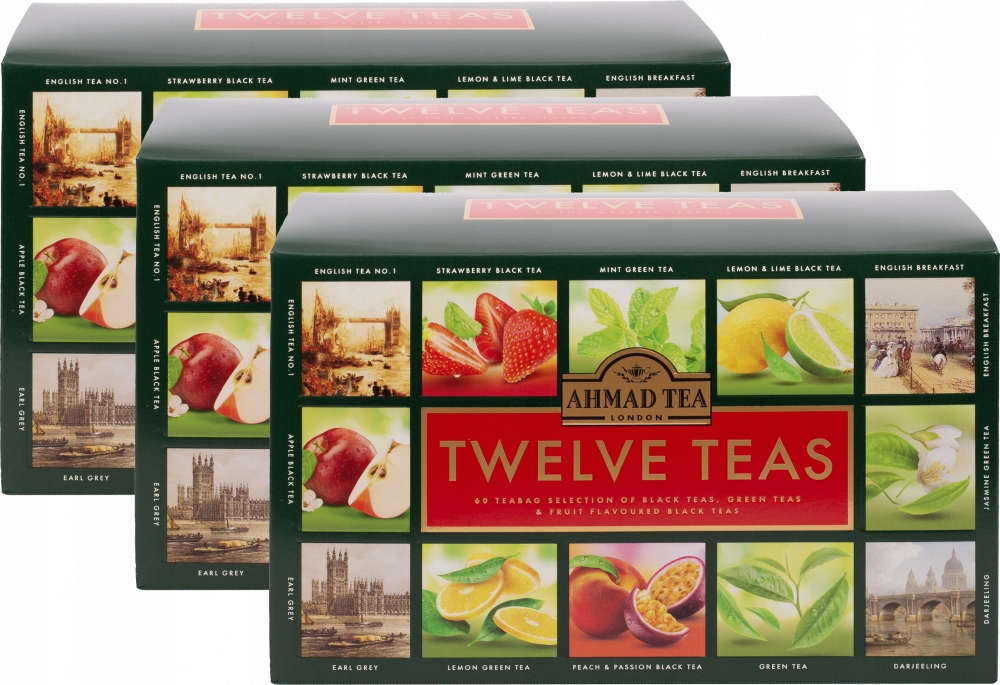 Zestaw herbat 12 smaków Ahmad Tea 60 szt x3