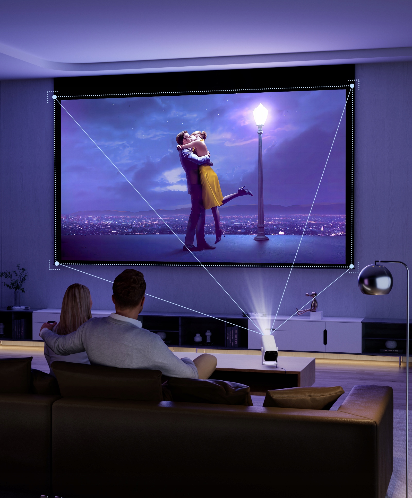 Projektor LED ANDUBEST K2N biały Żywotność lampy w trybie normalnym 50000 h