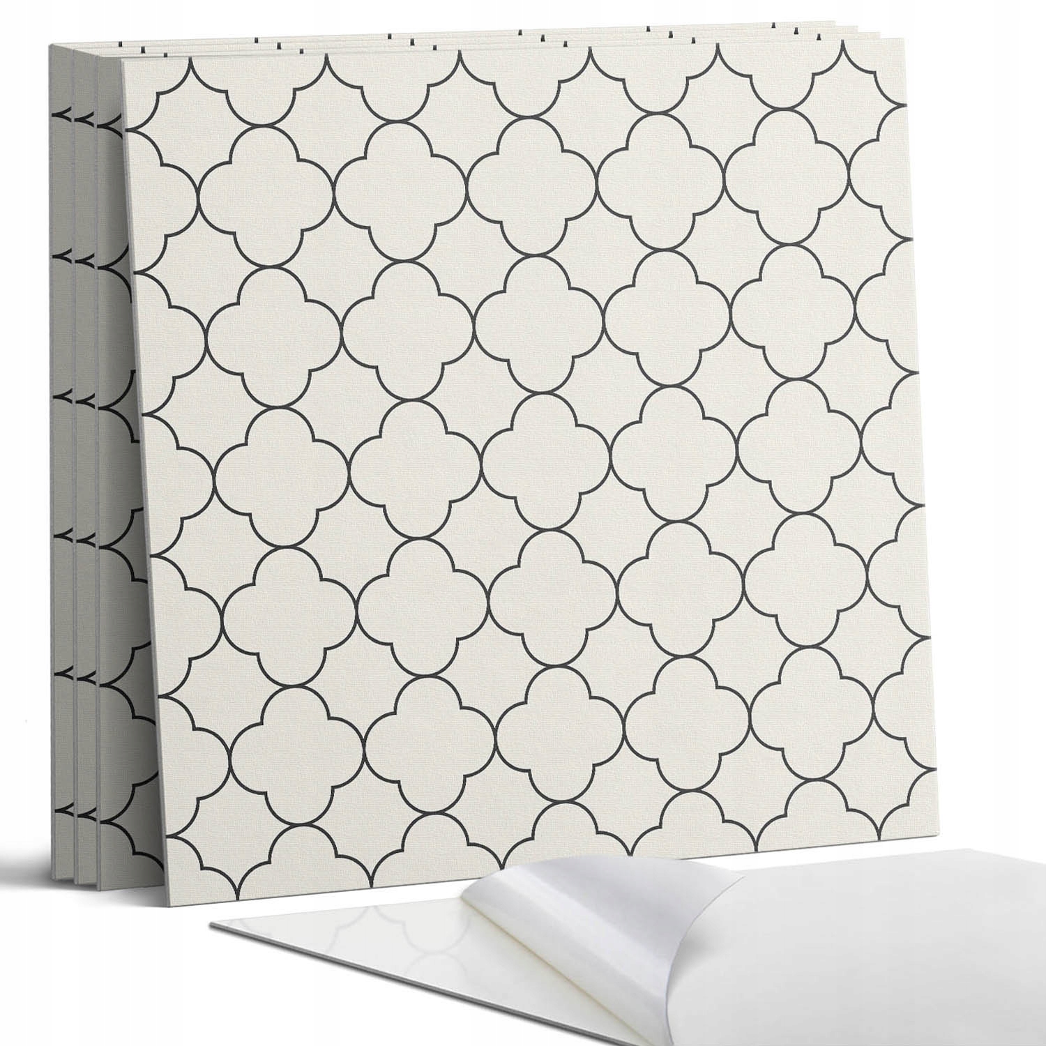 Sada Pvc vinylových dlaždic Květiny v síťovaném designu, 4 x 50 x 50 cm