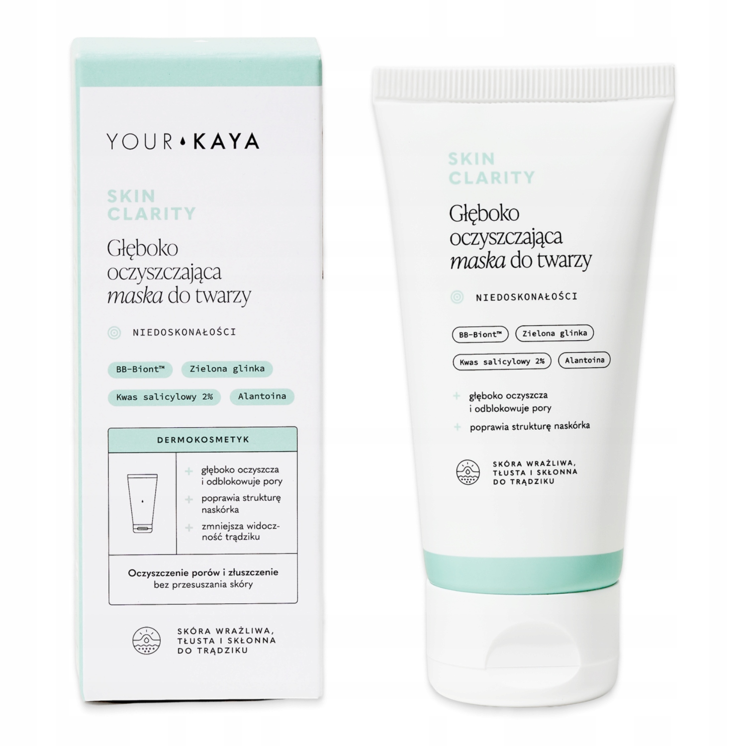 Hloubkově čistící pleťová maska Dermokosmetika 50 ml Your Kaya