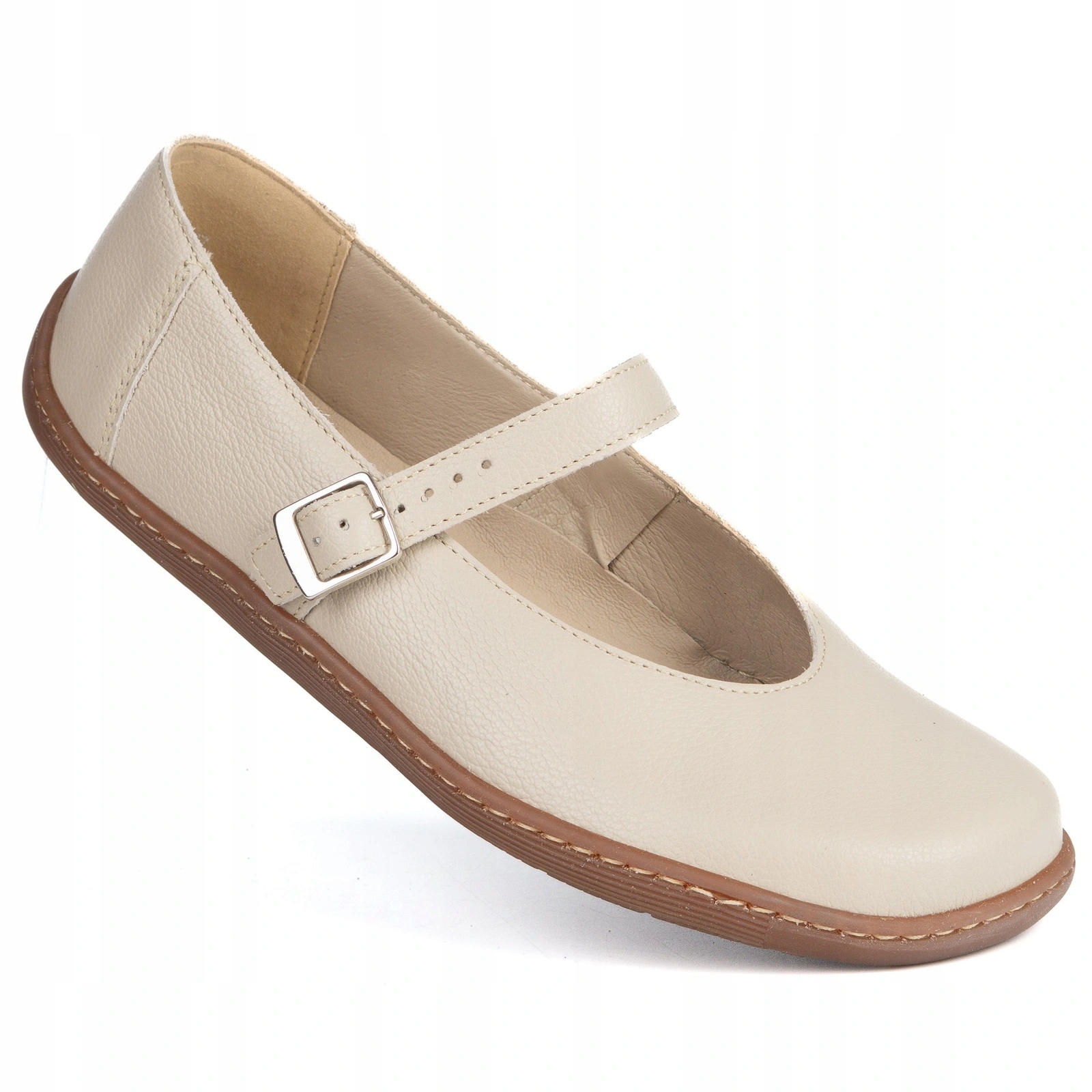 Dámské barefoot baleríny Olivier Amelia kožené béžové 37