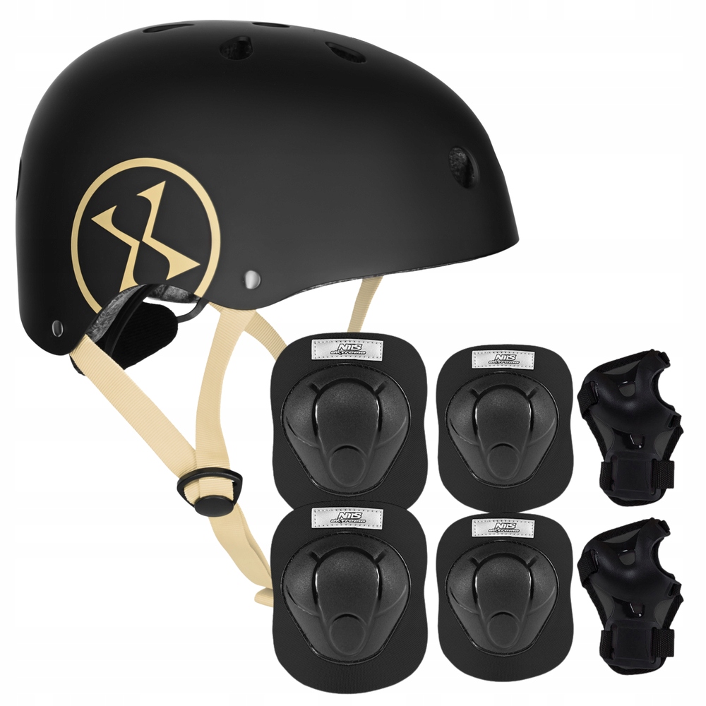 Regulovatelná přilba Ořech chrániče Sada na kolečkové brusle Koloběžku Nils