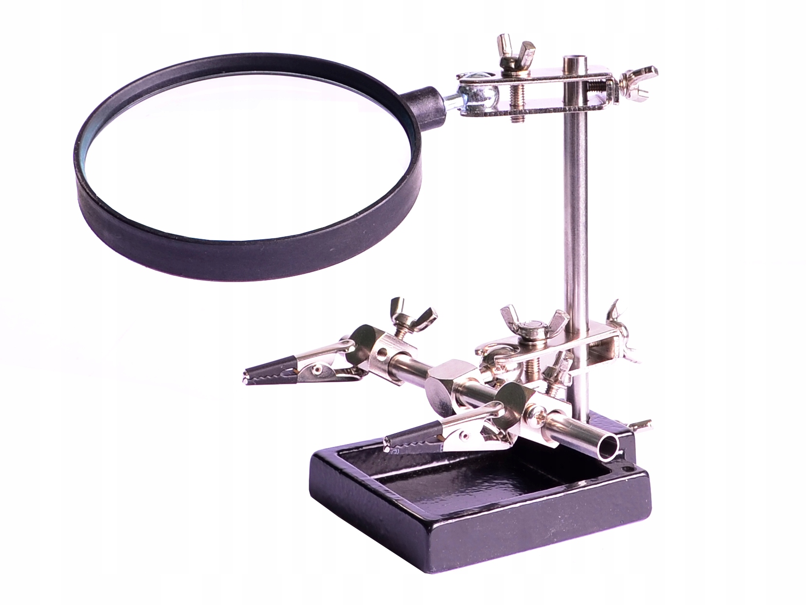 

Trzecia Ręka, lupa 2,5x 90mm uchwyt montażowy