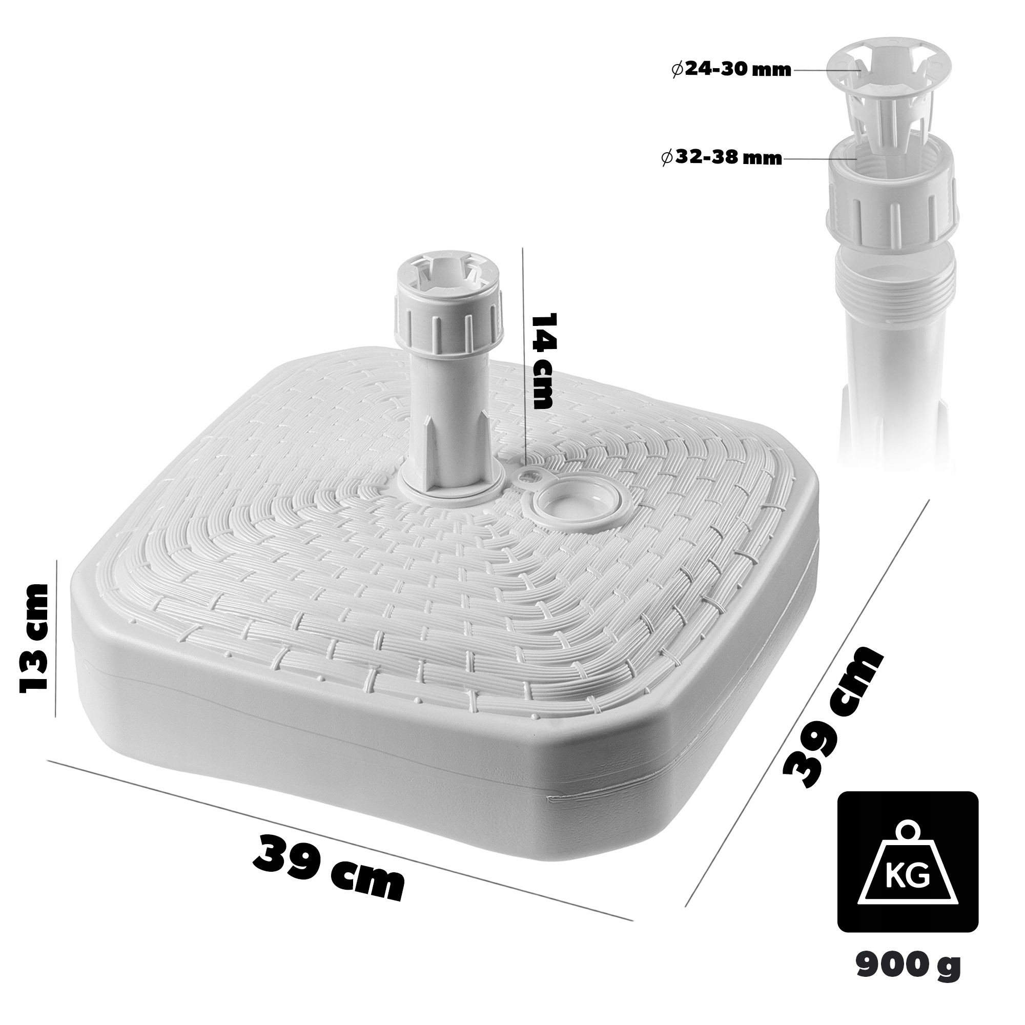 PODSTAWA PARASOLA STOJAK POD PARASOL OGRODOWY KWADRATOWY 39cm OBCIĄŻNIK Kod producenta K10285