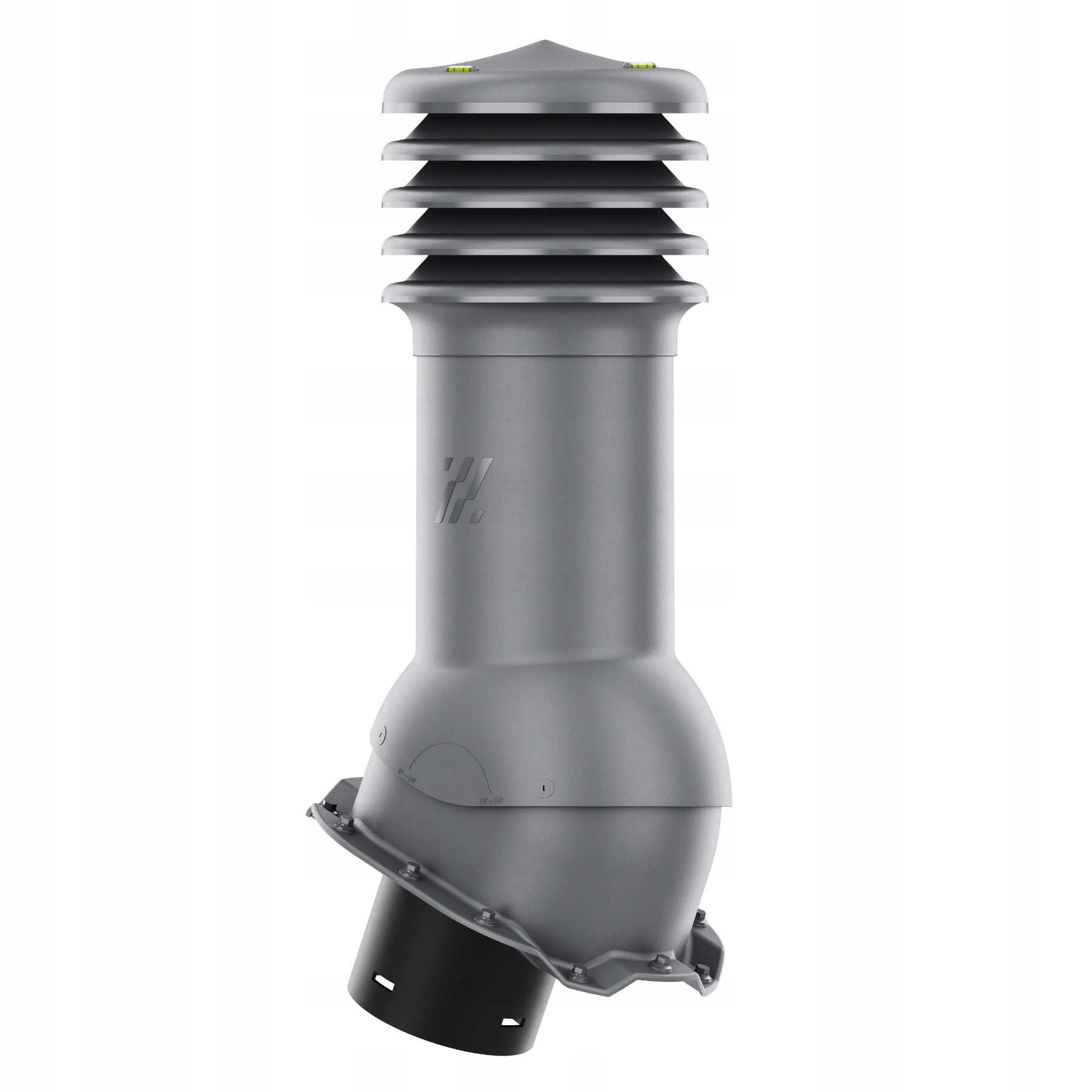 Neizolovaný Větrací komín HiVent, průměr 125 mm, Trapézový T14 Grafit