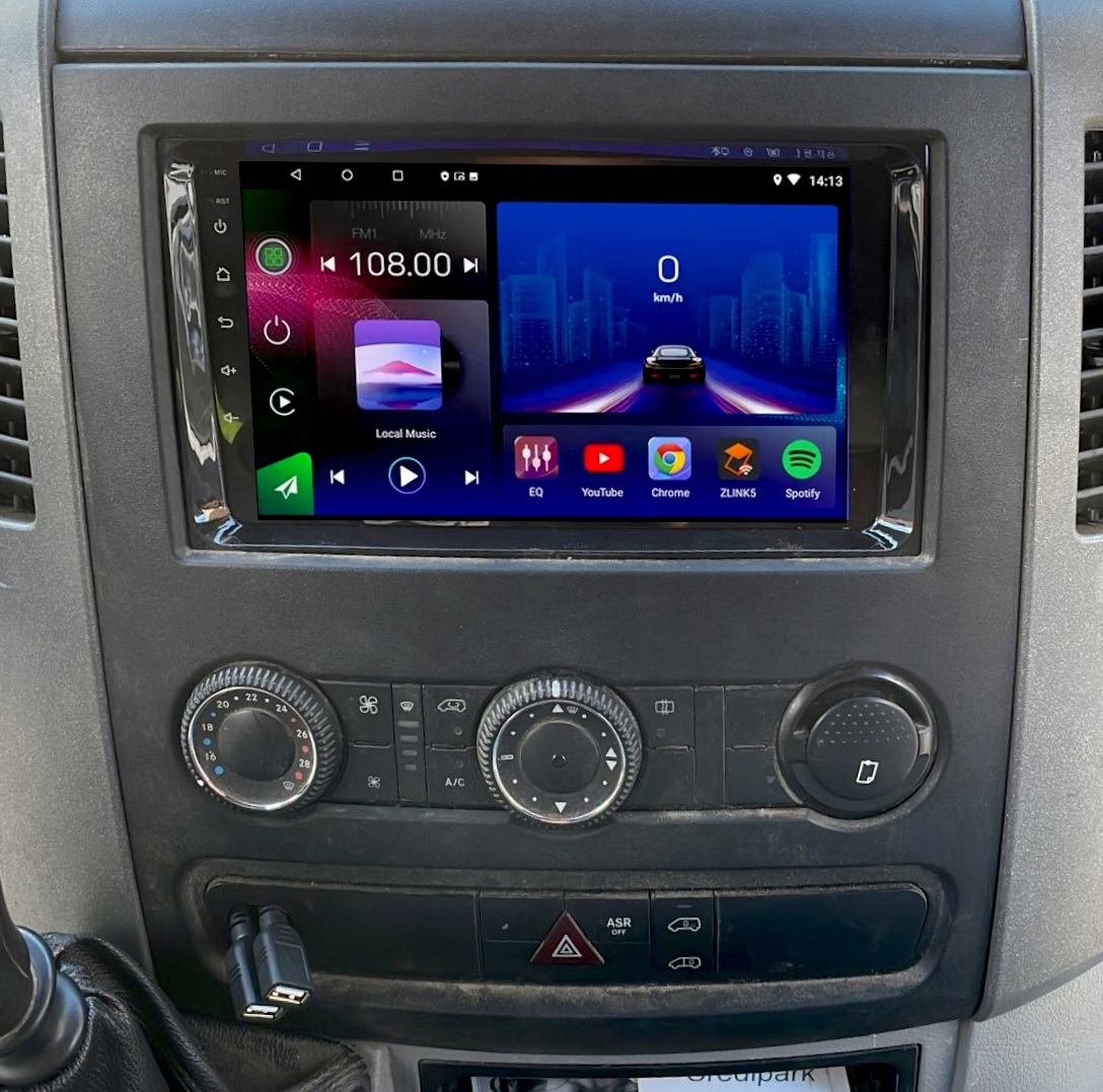 RADIO GPS ANDROID MERCEDES SPRINTER W906 2006-2019 Funkcje ekran dotykowy odtwarzanie muzyki z iPhone'a/iPoda