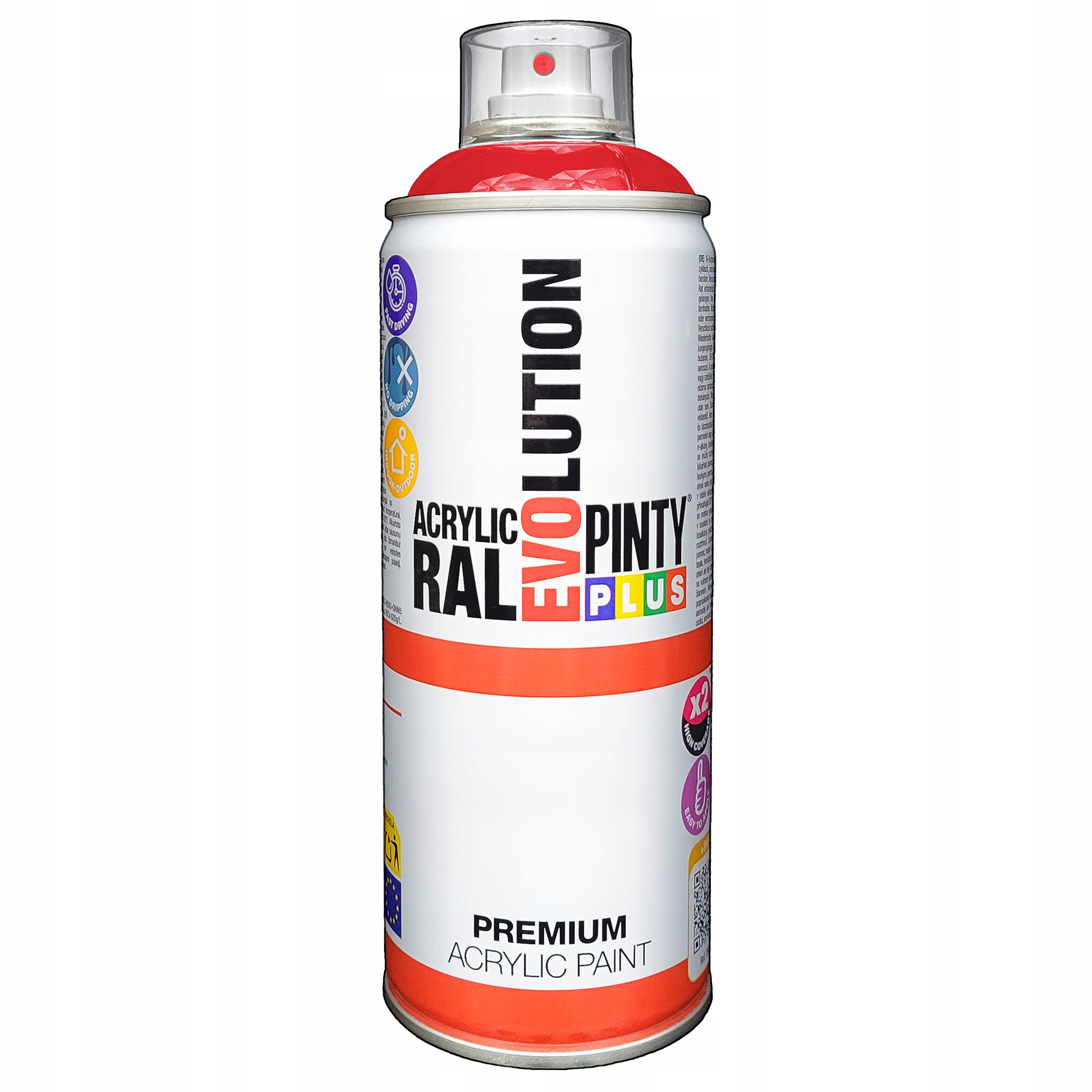 Lakier Akrylowy w Wysokim Połysku Ral 3020 Czerwony Drogowy PintyPlus 400ml