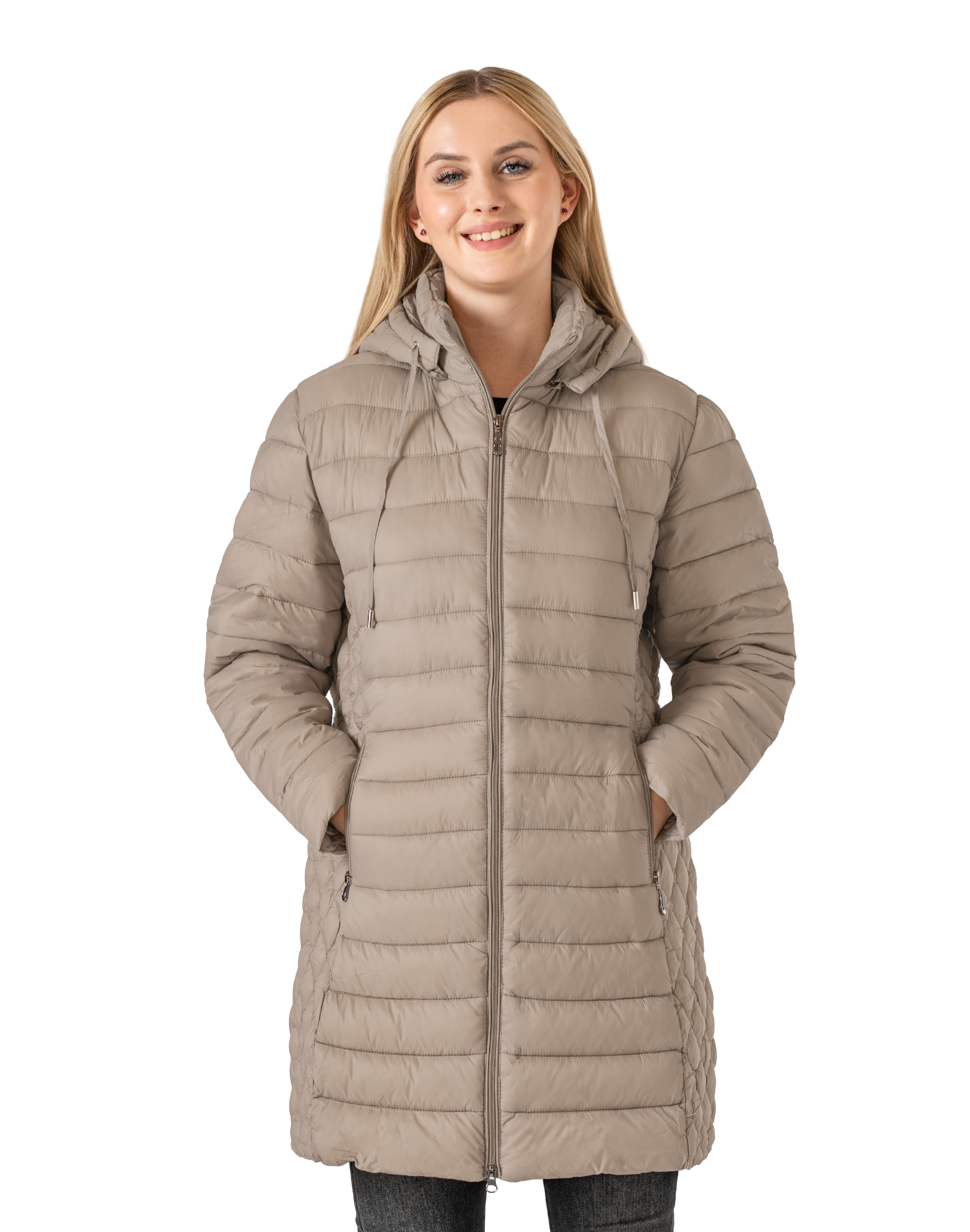 Dlouhá teplá Zimní Bunda Dámská teplá dámská bunda na zimu A0501-2 3XL