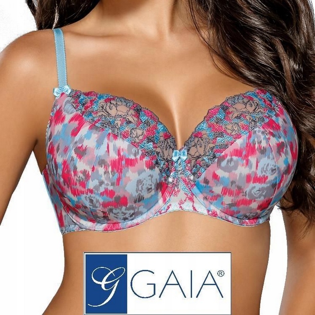 Gaia 640 Podprsenka Cecilia Semi Soft Korálová Miráž Modrá 75C