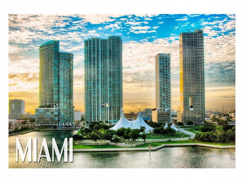 

Usa Miami Miasto Floryda Magnes na lodówkę