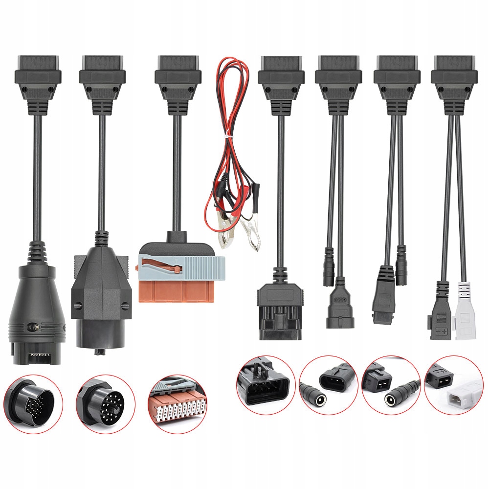 

Zestaw Adapterów 8 Obd Obdii Autocom Delphi DS150E