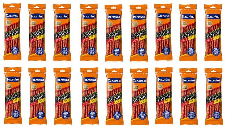 18x 90g Tarczyński Kabanos Exclusive Chilli Sýr Karton (Celé balení)