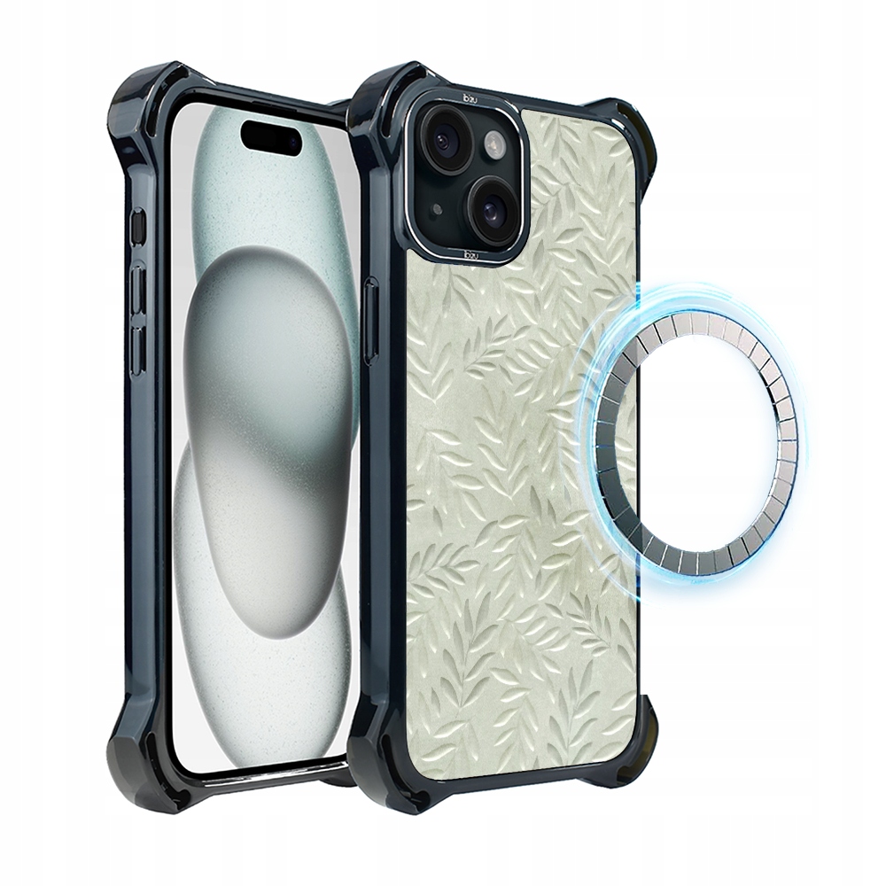 Pouzdro pro iPhone 15 Ibizu DropGuard Ultra s MagSafe, olivová stopa