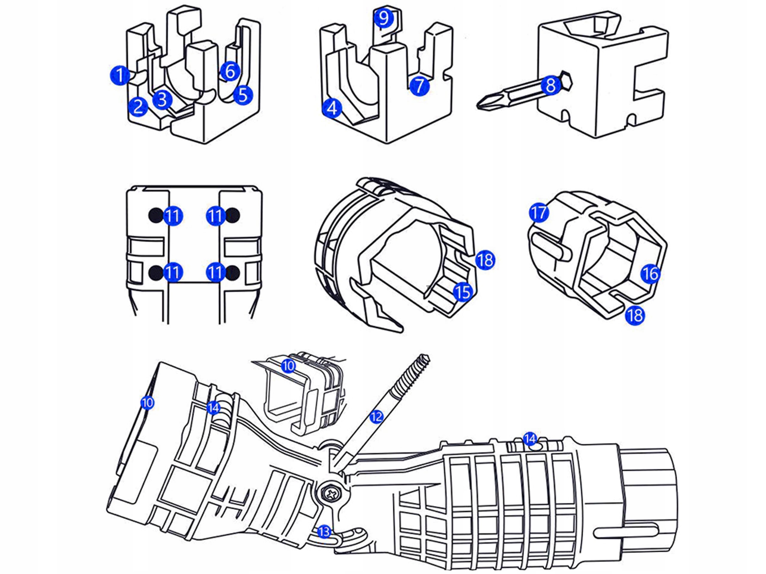 18W1 KLUCZ NASADOWY DO MONTAŻU BATERII KRANU ZLEW Kod producenta BUD-KL-18w1