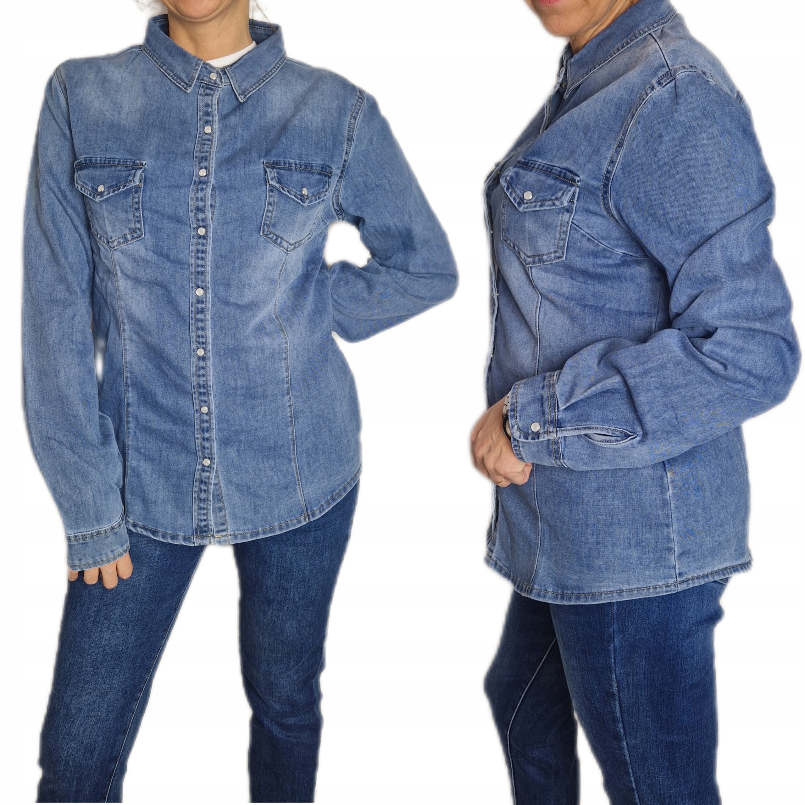 Dámská džínová košile Jednoduchá klasická