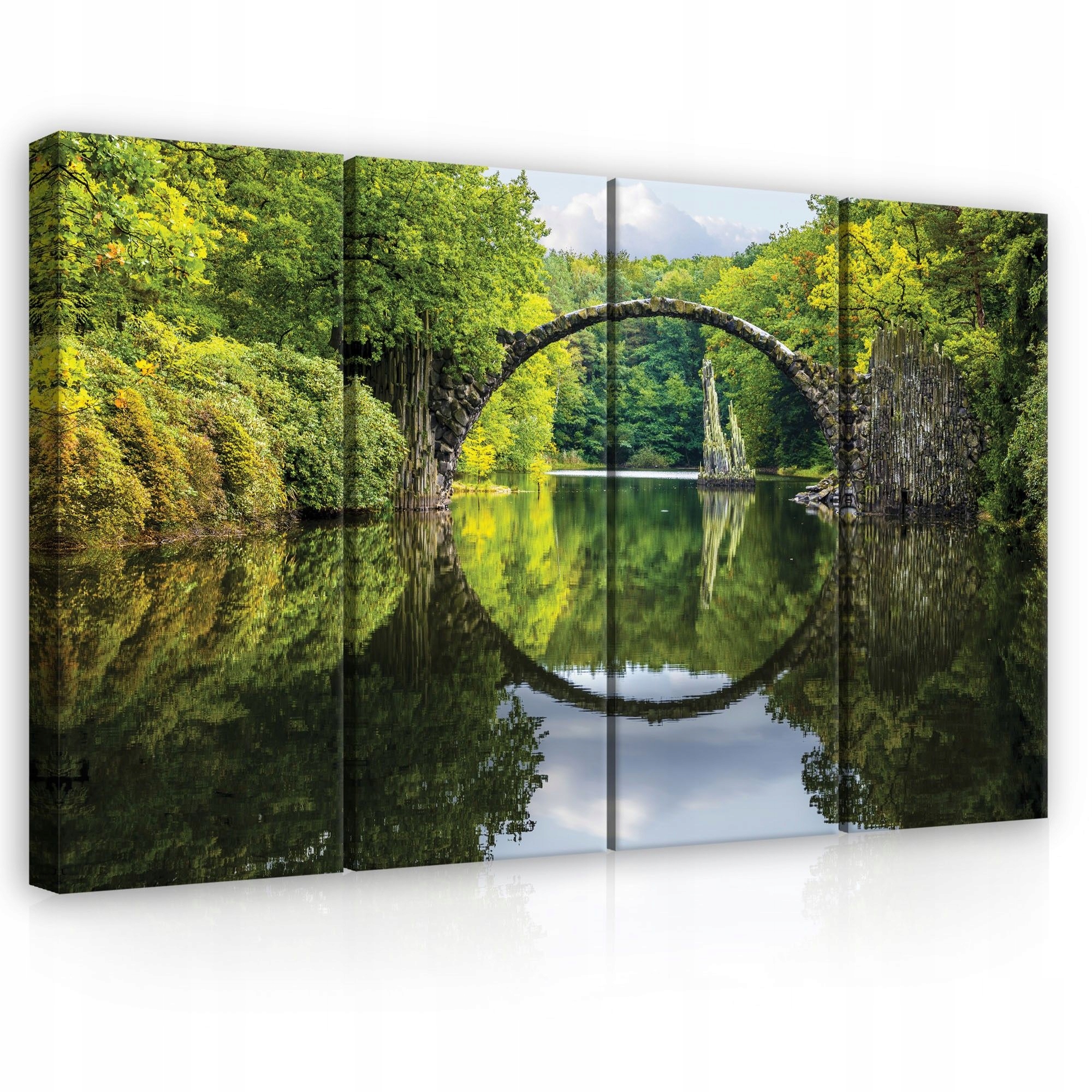 Obraz 120x80 Diabolský most Rakotzbrucke Kromlau Nemecko odraz zrkadlo vody