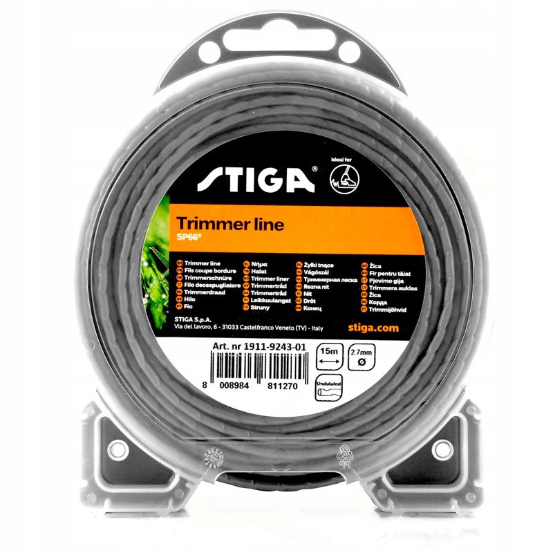 

Żyłka tnąca Stiga Sp 66 okrągła Ø2,7mm 15M