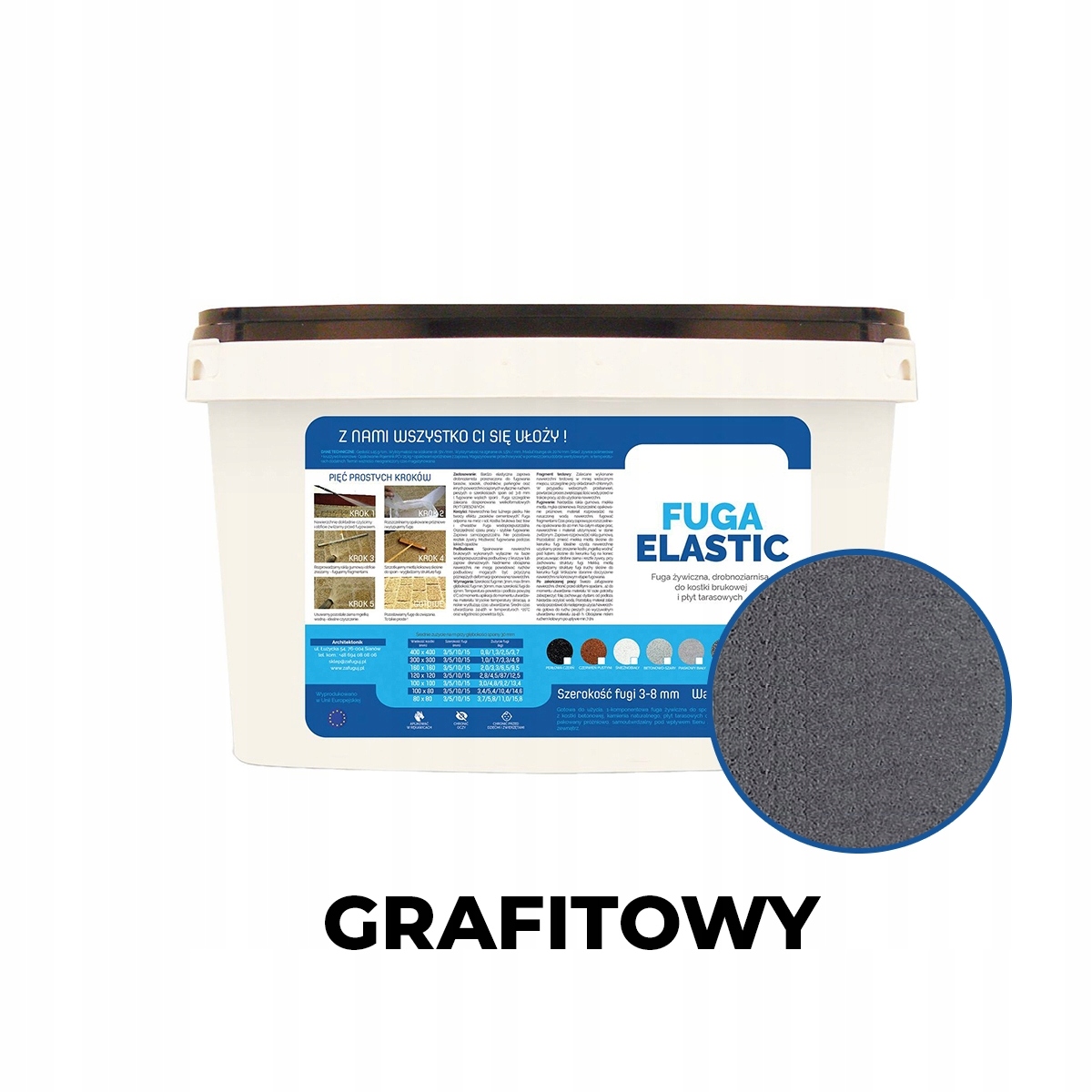 Fuga Elastic grafit 25 kg pryskyřičná terasová deska