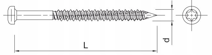 RAWLPLUG Wkręty do betonu R-WBT61120 6,1x120mmTORX Kod producenta R-WBT-61120