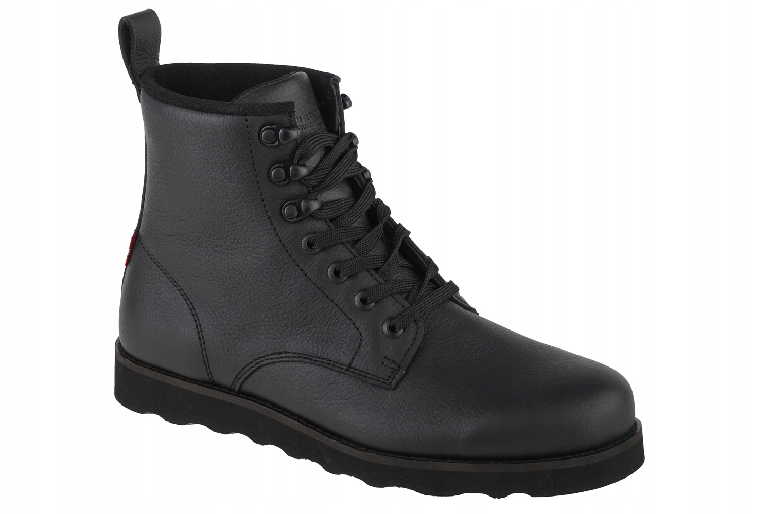 Pánské kožené kotníkové Kotníkové Boty Levi's Darrow Wedge [44] černé