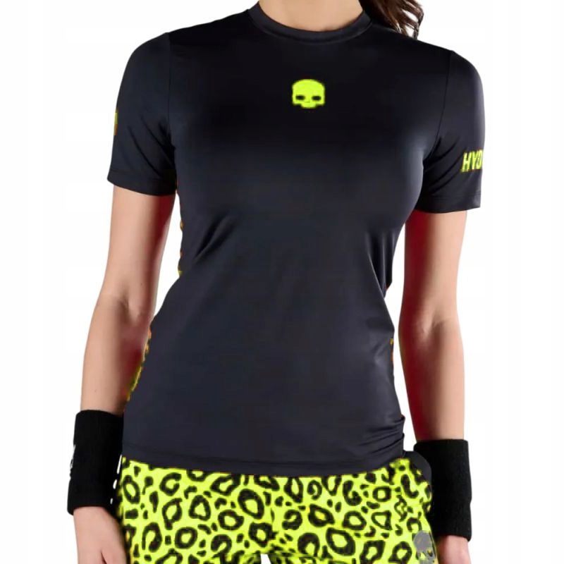 Tričko Hydrogen Panther Tech Tee Women Black/yellow Fluo Xs